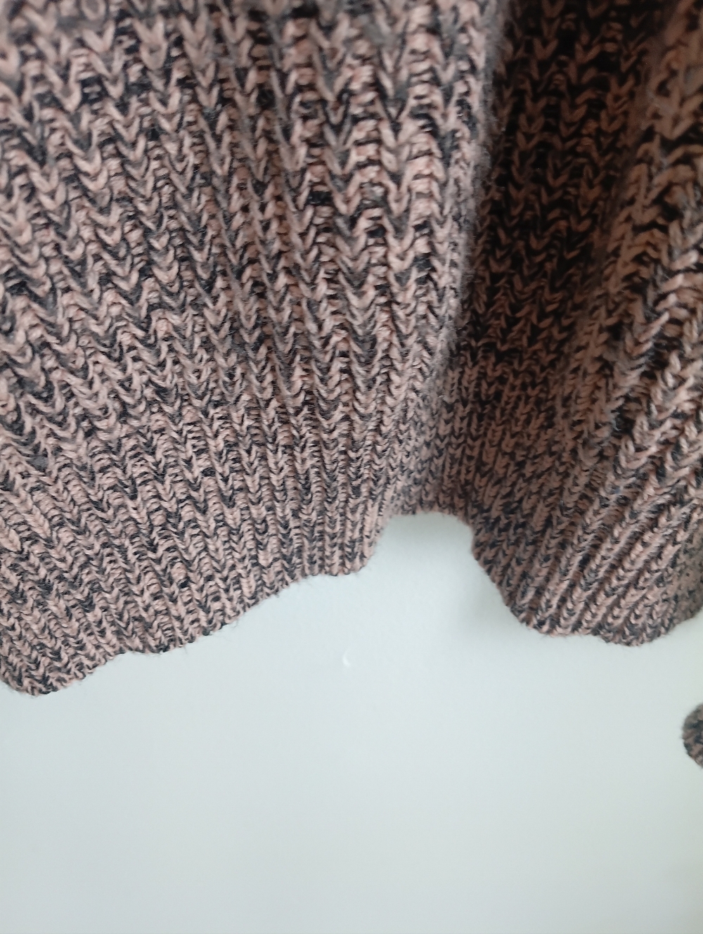 Vintage 80's  Marled Brown/light Pink  Crewneck Knit Sweater Large Grandmacore - Picture 7 of 12